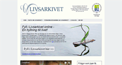 Desktop Screenshot of livsarkivet.se